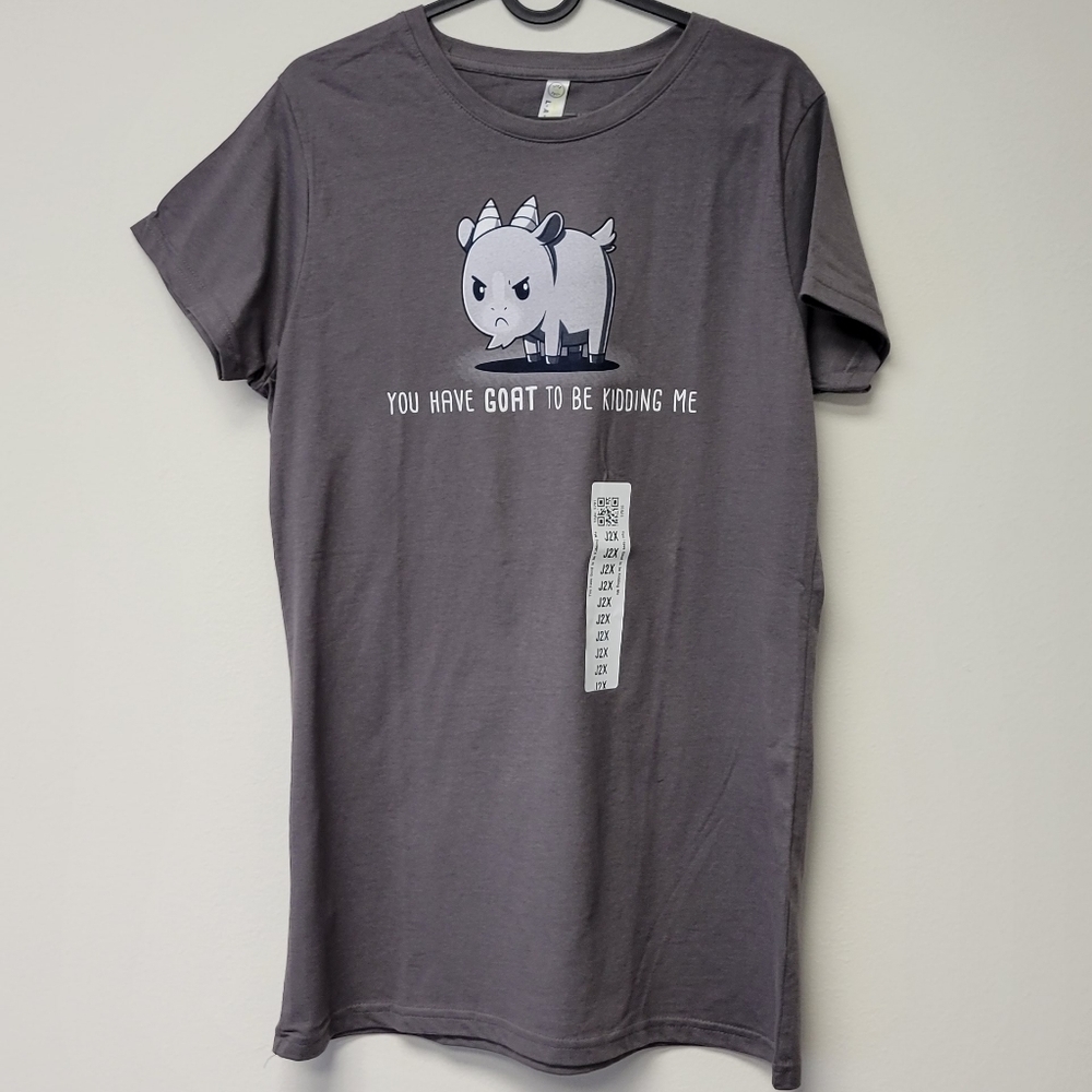 Teeturtle You Have Goat To Be Kidding Me t-shirt Gray 2XL